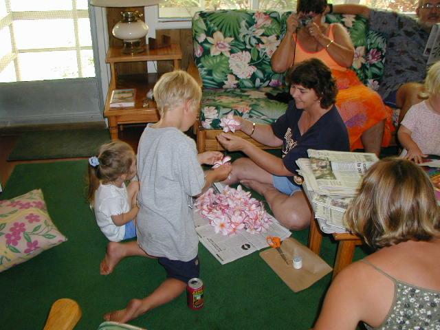 Making lei